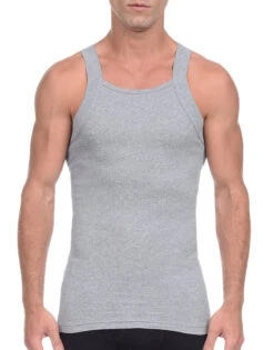 2xist Men's 2-Pack Essential Range Square Cut Tank Tops 020227 -Wacoal Shop 2xist 020227 Grey Heather T 1 cbed9d6c 9947 4e17 b982 453699161b36