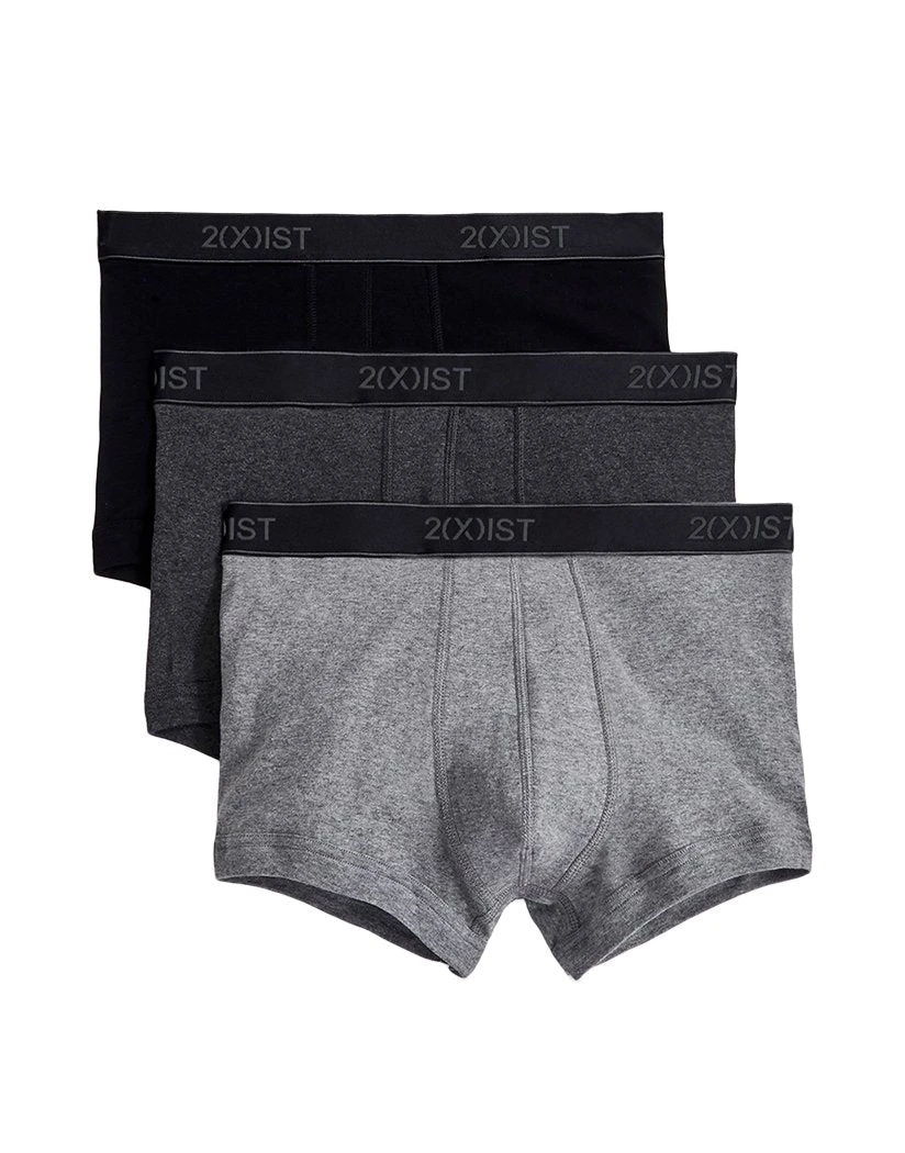 2xist Men's Cotton 3-Pack Essential Core No Show Trunk 020333 3 2xist Men's Cotton 3-Pack Essential Core No Show Trunk 020333