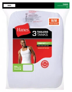 Hanes Men 3-Pack Big Man Athletic Tank Tops 372 -Wacoal Shop 440494