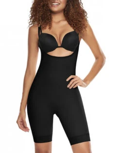 Trueshapers Firm Control Open Bust Bodysuit With Removable Pads