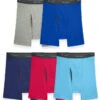 Fruit Of The Loom 5-Pack Coolzone Asst Boxer Brief 5BL7CTG -Wacoal Shop 5BL7CTG white background 1