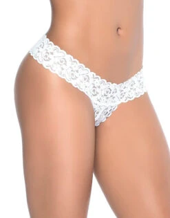 Mapale Lace Essentials Crotchless Thong 99 -Wacoal Shop 99 Peekaboo White Front 1 49ab25a6 ff2f 42c3 a729 eebf3c775dbc