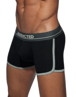 Addicted Curve Cotton Boxer Brief AD729 -Wacoal Shop Addicted AD729 Black Grey 10 B 3