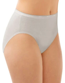 Bali Full-Cut Fit Cotton Stretch Hi-Cut Brief Panty DFFF62 -Wacoal Shop Bali DFFF62 Grey Sky Heather B copy