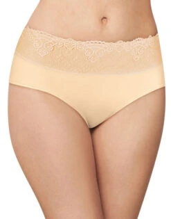 Bali Passion For Comfort Lace No Show Hipster Panty DFPC63 -Wacoal Shop Bali DFPC63 Soft Taupe Lace B copy