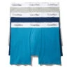 Calvin Klein Modern Cotton Stretch Boxer Brief 3-Pack NB2381 -Wacoal Shop CKM NB2381 LakeCrestBlue GreyHeather TapestryTeal 914