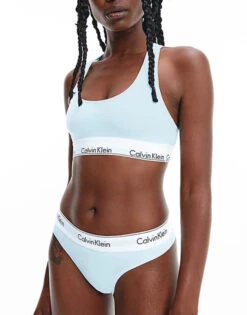 Calvin Klein Modern Cotton Thong Rain Dance F3786 -Wacoal Shop CKW F3786 RainDance 450 B 3