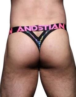 Andrew Christian Stars Mesh Y-Back Thong W/ Almost Naked 92289 -Wacoal Shop Dec 92289Thong05