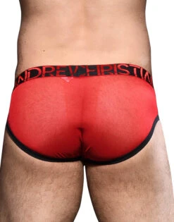 Andrew Christian Scarlet Mesh Brief W/ Almost Naked 92315 -Wacoal Shop Dec 92315Brief05