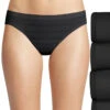 Hanes Ultimate Comfort Flex Fit Bikini 4-Pack 42CFF4 -Wacoal Shop Hanes Women 42CFF4 Black B