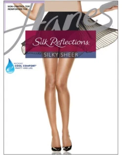 Hanes Women Silk Reflections Reinforced Toe Pantyhose 716 -Wacoal Shop HanesWomen 716 TravelBuff FLAT