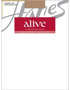 Hanes Women Alive Full Support Control Top Pantyhose 810 -Wacoal Shop HanesWomen 810 BarelyThere FLAT