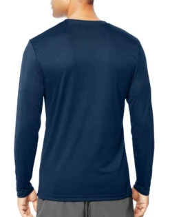 Hanes Men Cool Dri Performance Long-Sleeve T-Shirt 482L 20 Hanes Men Cool Dri Performance Long-Sleeve T-Shirt 482L -Wacoal Shop Hanes 482L Navy T 2