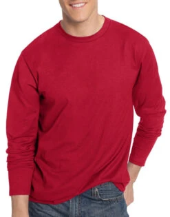 Hanes Men TAGLESS Nano-T Long-Sleeve Tee- Large Sizes 498L -Wacoal Shop Hanes 498L Deep Red T 54f9a6c9 0468 494a 95e4 45fbd358169e