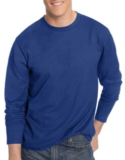 Hanes Men TAGLESS Nano-T Long-Sleeve Tee- Large Sizes 498L -Wacoal Shop Hanes 498L Deep Royal T 3b626481 0f60 4425 8d1e 1fecc1451889