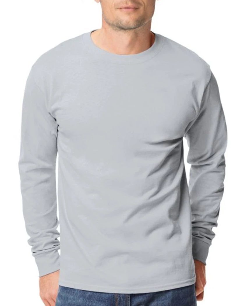 Hanes Men TAGLESS Long-Sleeve T-Shirt 5586 3 Hanes Men TAGLESS Long-Sleeve T-Shirt 5586