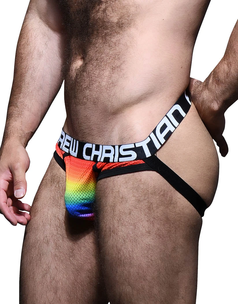 Andrew Christian Pride Mesh Brief Jock W/ Almost Naked 92344 5 Andrew Christian Pride Mesh Brief Jock W/ Almost Naked 92344 - Image 3
