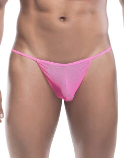 MOB Men's Tulle G-String Underwear MBL07 -Wacoal Shop MOB MBL07 Hot Pink B 3