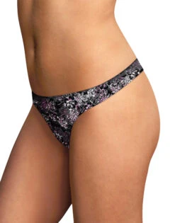 Maidenform Comfort Devotion Thong 40149 27 Maidenform Comfort Devotion Thong 40149 -Wacoal Shop Maidenform 40149 Painted Black Floral B