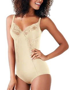 Maidenform Flexees Pretty Collection Body Briefer FL1456 -Wacoal Shop Maidenform FL1456 Buttercream