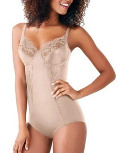 Maidenform Flexees Pretty Collection Body Briefer FL1456 -Wacoal Shop Maidenform FL1456 Sandshell