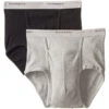 Munsigwear 2-Pack Full Rise Color Comfort Pouch Briefs -Wacoal Shop Munsigwear MW21C 2 Black Grey FLAT 1