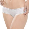 Natori Cotton Bliss Girl Brief - 156058 1 Natori Cotton Bliss Girl Brief - 156058 -Wacoal Shop Natori 156058 White B 1 1