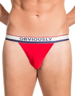 Obviously Men's PrimeMan Bikini Brief A05 -Wacoal Shop Obviously A05 Red 1D B 1