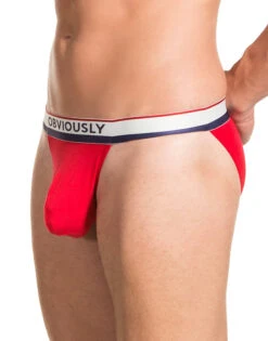 Obviously Men's PrimeMan Bikini Brief A05 -Wacoal Shop Obviously A05 Red 1D B 2
