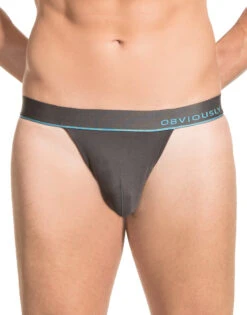 Obviously Men's PrimeMan Thong A06 -Wacoal Shop Obviously A06 Titanium 1B B 1