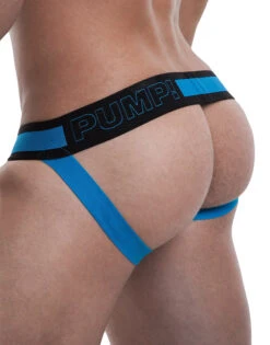 PUMP! Men's Sonic Low Rise Mesh Jock 15022 -Wacoal Shop PUMP 15022 BlackBlue B 2