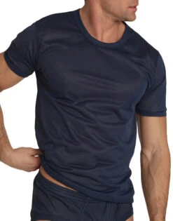 Players Tricot Nylon Crew T-Shirt NTS1 -Wacoal Shop Players NTS1 Navy T 1