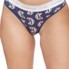 Calvin Klein CK One Cotton Thong Logo Step Print/ Seashore Blue QF5733 -Wacoal Shop QF5733 400 main