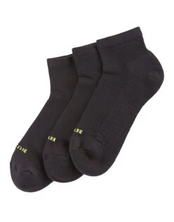 HUE 3 Pack Air Cushion Quarter Top Sock