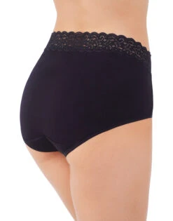 Vanity Fair Flattering Lace Cotton Brief 13396 17 Vanity Fair Flattering Lace Cotton Brief 13396 -Wacoal Shop Vanity Fair 13396 Midnight Black B 2