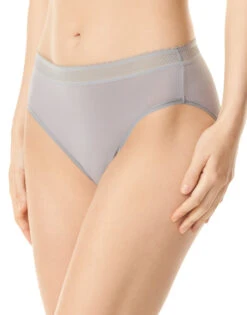 Warner's Breathe Freely Hi-Cut Brief RT4901P 11 Warner's Breathe Freely Hi-Cut Brief RT4901P -Wacoal Shop Warner s rt4901p Graphite Gray B